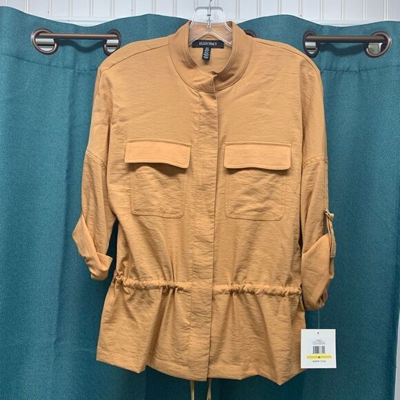 NWT Ellen Tracy Lightweight Jacket in Sandstone Size Medium - Picture 1 of 9